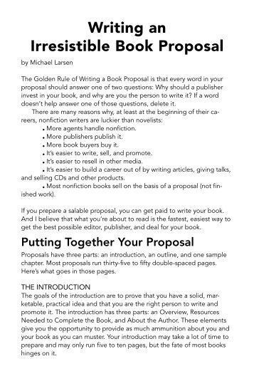book proposal sample