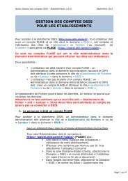 gestion des comptes OSIS établissement - FHP-SSR