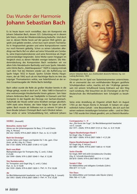 Johann Sebastian Bach - Merseburger Verlag