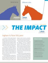 the impact - McLaren Health Care