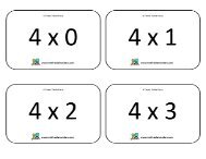 4 Times Table Flash cards with answers - Math Salamanders