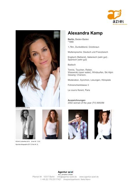 Alexandra Kamp - Agentur aziel