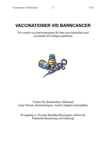 VACCINATIONER VID BARNCANCER - BLF