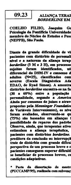 1995 - Sociedade Brasileira de Psicologia