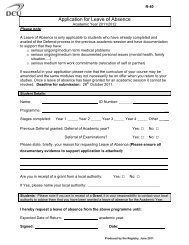 R40 - Application for Leave of Absence