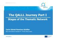 Stages of the thematic network - QALLL