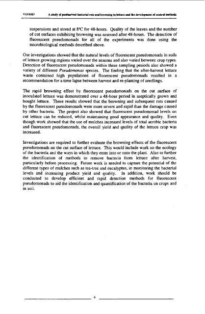 Postharvest bacterial rots and browning in lettuce - Vegetable ...