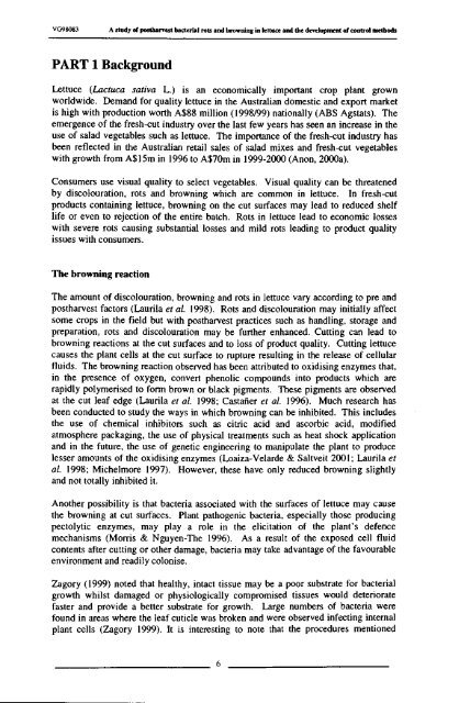 Postharvest bacterial rots and browning in lettuce - Vegetable ...