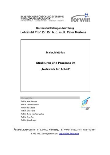 Lehrstuhl Prof. Dr. Dr. h. c. mult. Peter Mertens Strukturen und ...