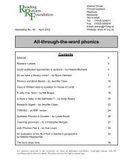 Phonics and Book Bands - Reading Reform Foundation