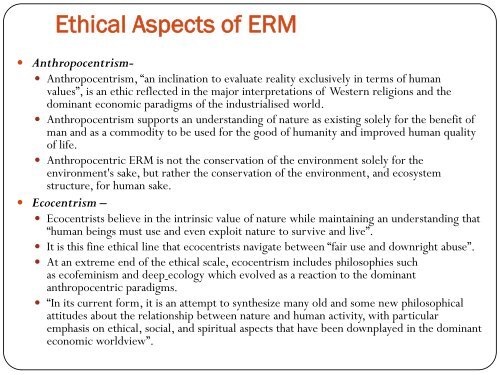 Environmental resource management - EPCO