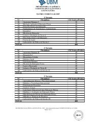 matriz curricular 2005 - UBM