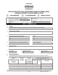 application for local enterprise finance scheme (lefs) - UOB