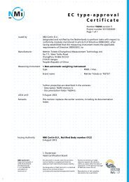 EC type-approval Certificate - Mettler Toledo