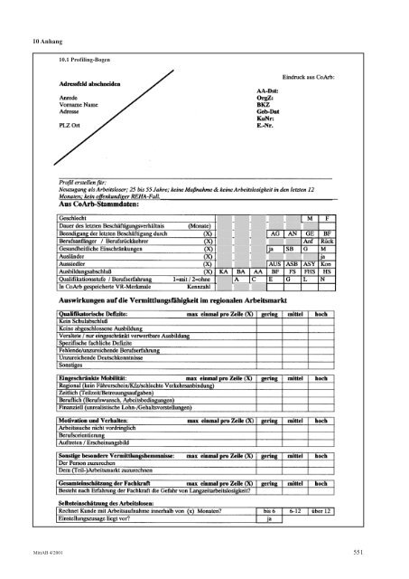 "Profiling" zur Vermeidung von Langzeitarbeitslosigkeit - IAB