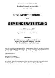 Gemeinderatssitzungsprotokoll 2010.12.15 - St. Marein bei Knittelfeld