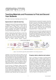 New Approaches to Materials Education for ... - Granta Design