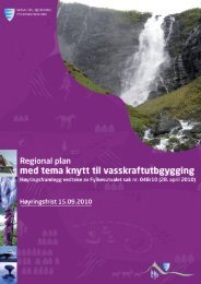 Regional plan med tema knytt til vasskraftutbygging - Sogn og ...