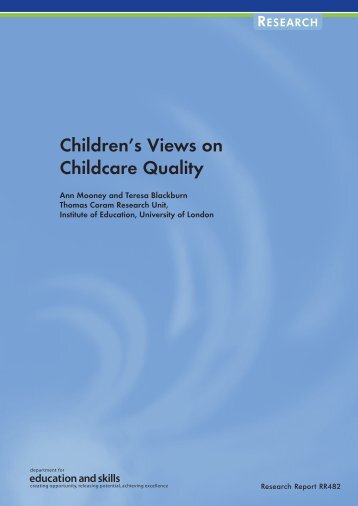 Children's Views on Childcare Quality - Communities and Local ...