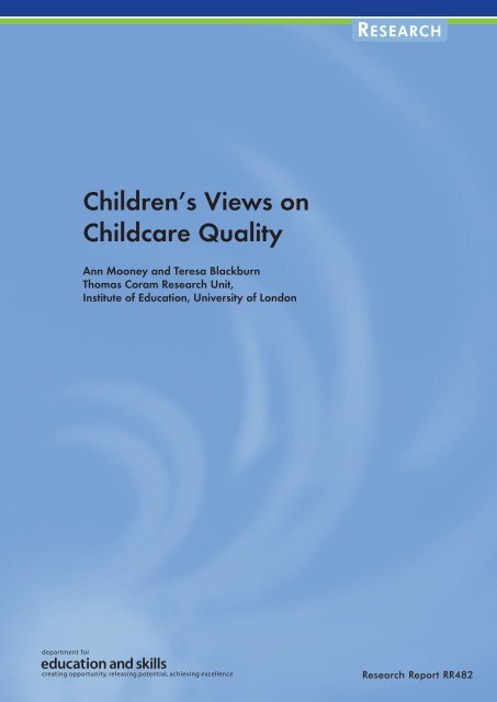 Children's Views on Childcare Quality - Communities and Local ...