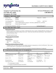 MATERIAL SAFETY DATA SHEET Syngenta Crop Protection, Inc ...