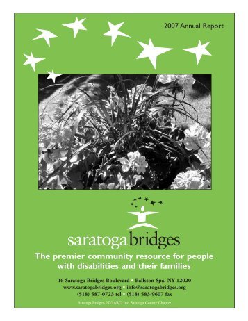 The premier community resource for people with ... - Saratoga Bridges