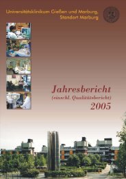 Qualitätsbericht Marburg 2005 - Universitätsklinikum Gießen