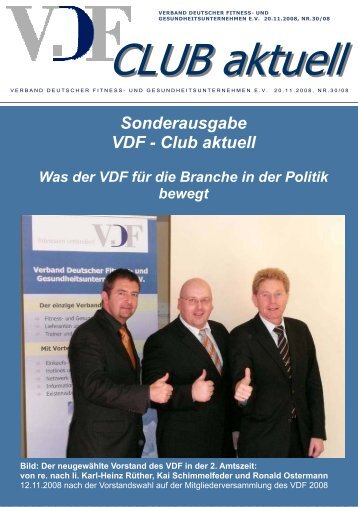 VDF Club aktuell Nr.30, 20.11.08 - Hier entsteht eine neue ...