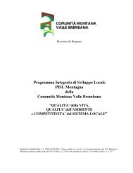 Documento Pisl - ComunitÃ  Montana Valle Brembana