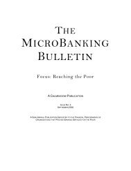 MICROBANKING BULLETIN - Microfinance Information Exchange
