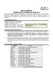 REGULAMENTO CAMPEONATO GOIANO DE MTB 2011 - Sistime