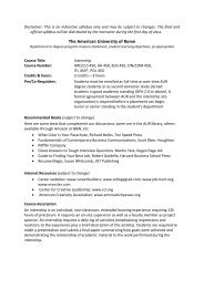 Syllabus communication internship