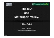 The MIA and Motorsport Valley® - Motorsport Industry Association