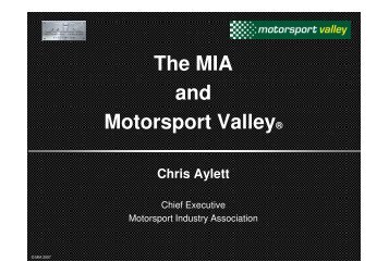 The MIA and Motorsport Valley® - Motorsport Industry Association