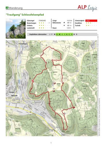 Wanderung "Traufgang" Schlossfelsenpfad