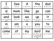 Four High Frequency Word Lists