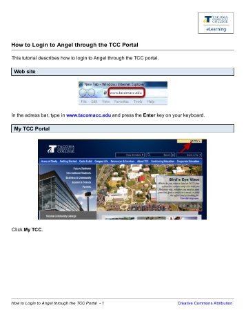 How to Login to Angel through the TCC Portal