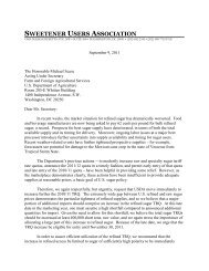 SUA Letter to Under Secretary Scuse Requesting a TRQ Increase