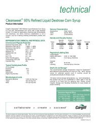 ClearsweetÂ® 95% Refined Liquid Dextrose Corn Syrup - Cargill Foods