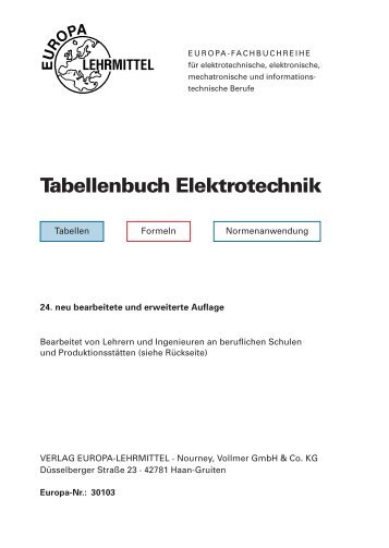 Tabellenbuch Elektrotechnik