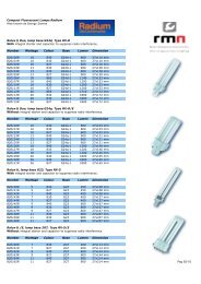 Compact Fluorescent Lamps Radium Also known as Energy Savers ...