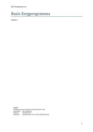 Basis Zorgprogramma - EFP