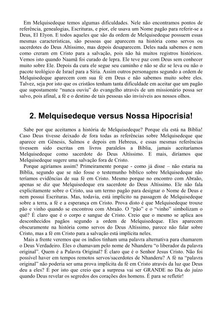 Como serÃ¡ a SalvaÃ§Ã£o Daqueles que ânunca ouviramâ do Evangelho?