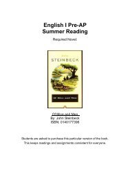 English 1 Pre-AP (PDF) - Rowe High School