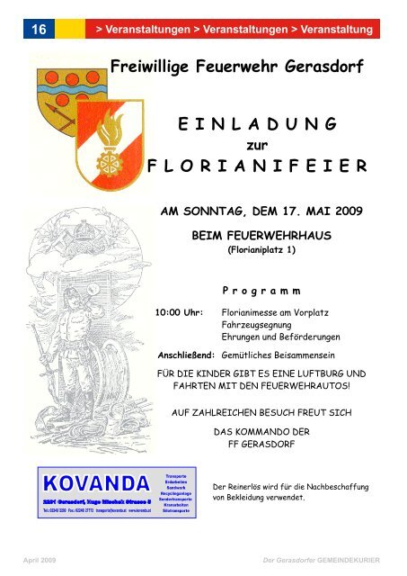 Gemeindekurier April 2009 - Gerasdorf