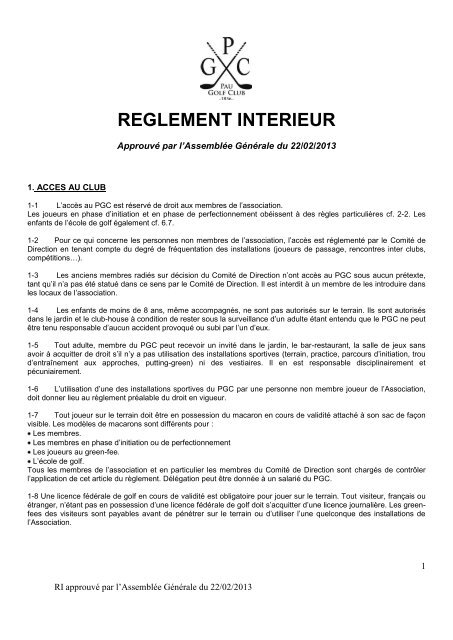 reglementation club de rencontre