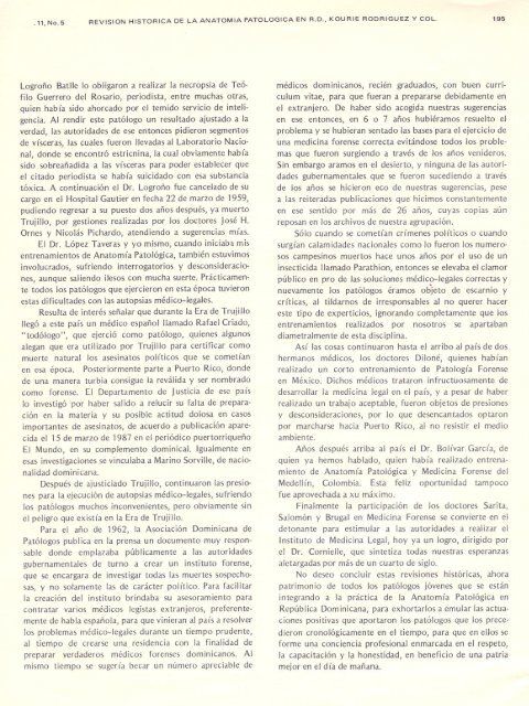 SECCION ESPECIAL REVISION HISTORICA DE LA ANATOMIA ...