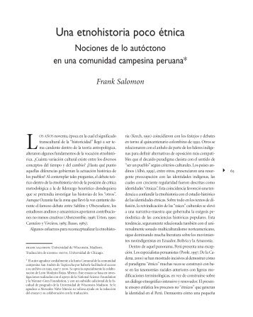 Una etnohistoria poco étnica. Nociones de lo autóctono en ... - Ciesas