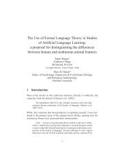 The Use of Formal Language Theory in Studies of Artificial - CiteSeerX