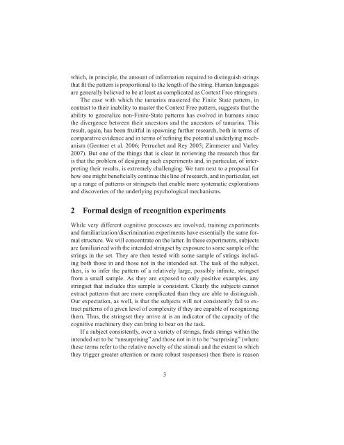 The Use of Formal Language Theory in Studies of Artificial - CiteSeerX